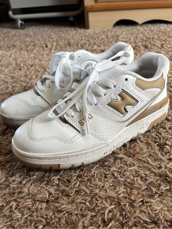 New Balance Shoes - New Balance 550 White and Tan Women's Sneakers